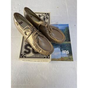 SAS Womens Shoes Bounce Mocha Leather Comfort Hand Sewn Moc Toe Lace Up 7‎ S